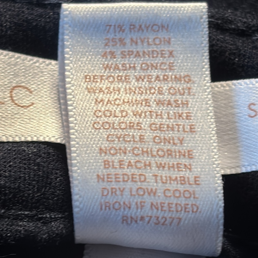 LC Lauren Conrad Blue Stretch Pants Slim Leg Size L - Picture 5 of 5
